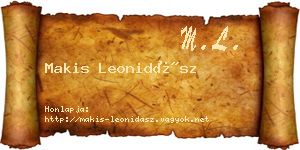 Makis Leonidász névjegykártya